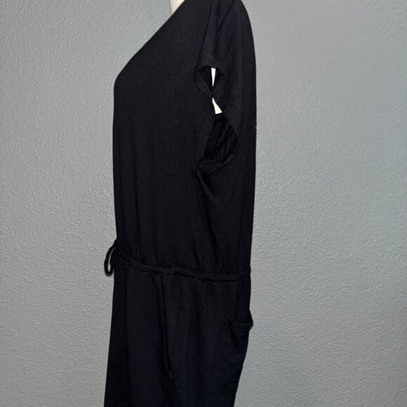 SOMA FRENCH TERRY WIDE LEG JUMPSUIT - NEW WITH TAGS - BLACK - XL / EXTRA LARGE - Picture 4 of 14